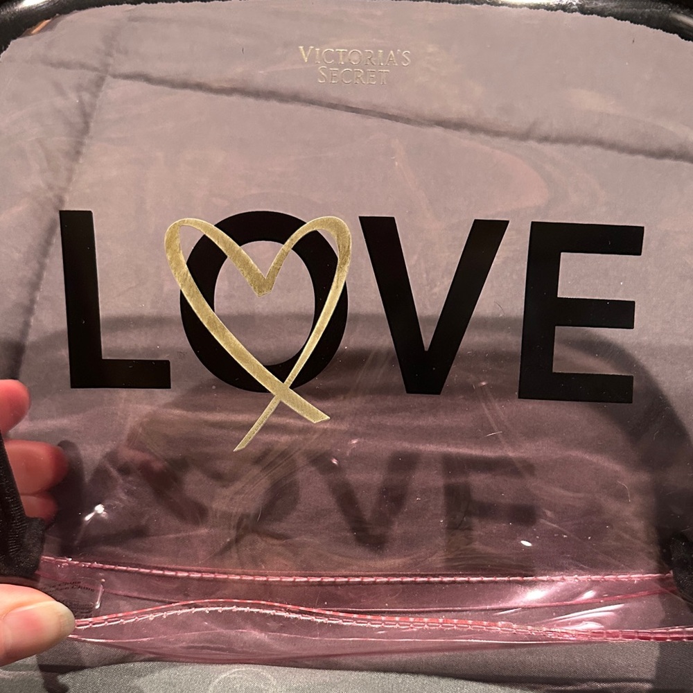 Victoria's Secret Love Pink Transparent Cosmetic Bag - Picture 5 of 6